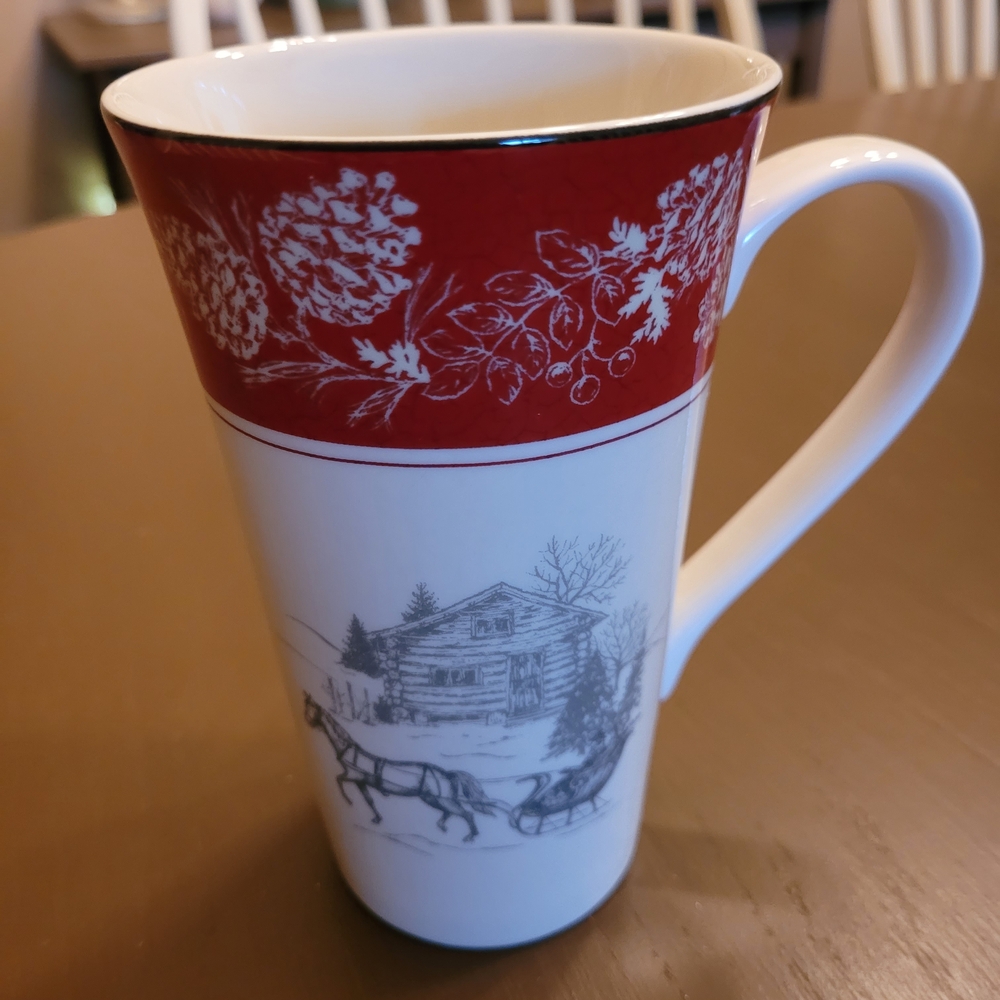 222 Fifth Red and White Mug